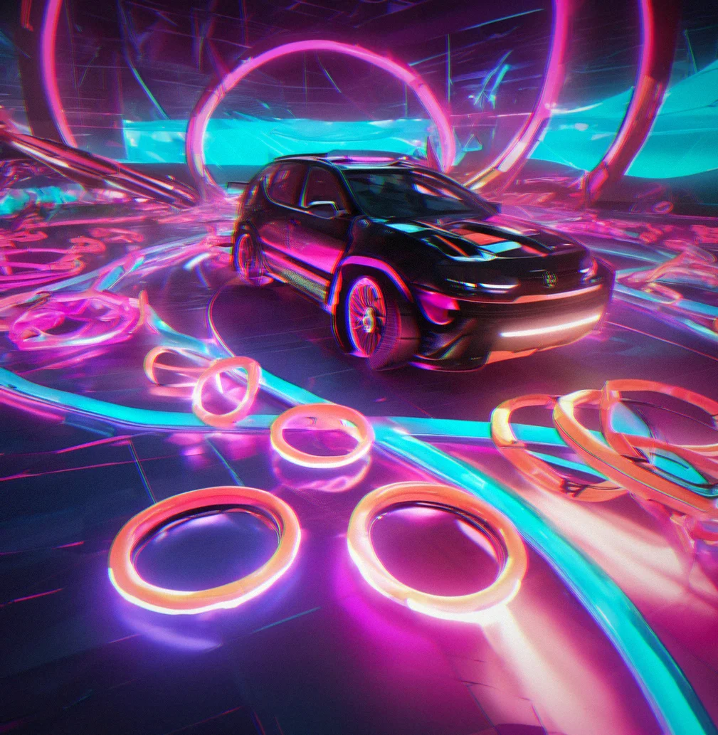 Flying through floating rings and structures in an aerial obstacle course, with your aerodynamic upgrades displayed on screen