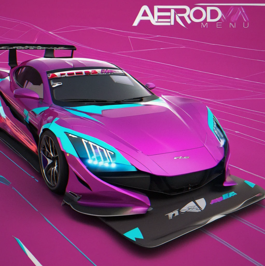 Aerodynamics tuning menu where you can adjust wing angle to about 8 degrees, control splitter depth and see the downforce coefficient on a graph
